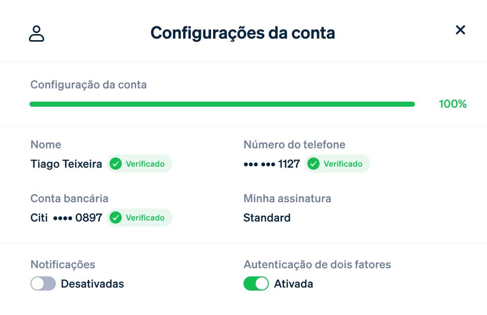 Financial connections account settings.latin-br